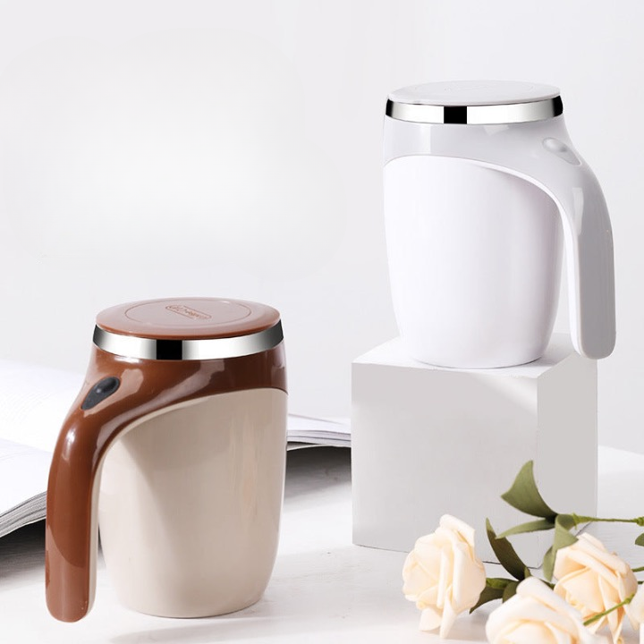 Fully automatic electric stirring cup, soy milk coffee cup, magnetic rotating stainless steel cross-border hot-selling charging water cup printing