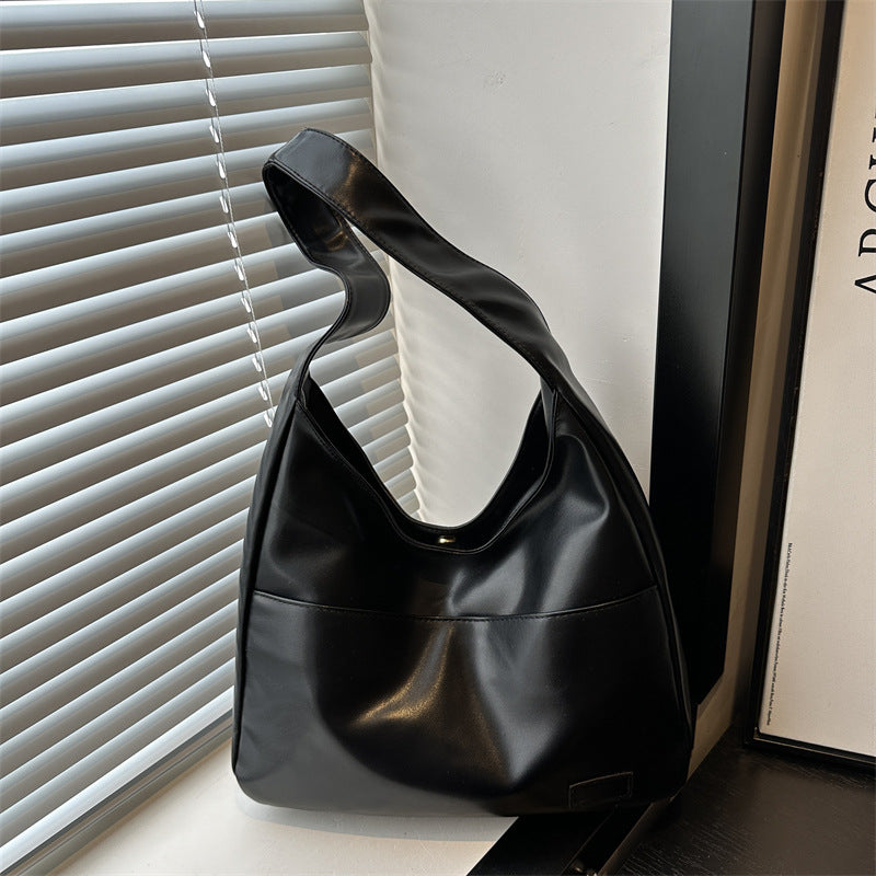 Classic cross-border bag, high-end large-capacity retro women's bag, simple commuting underarm bag, shoulder bag source production