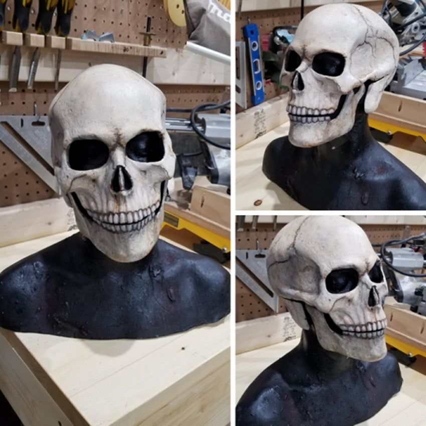 Cross-border Independent Station New Halloween Horror Adult Skull Movable Mouth Mask Manufacturer Source