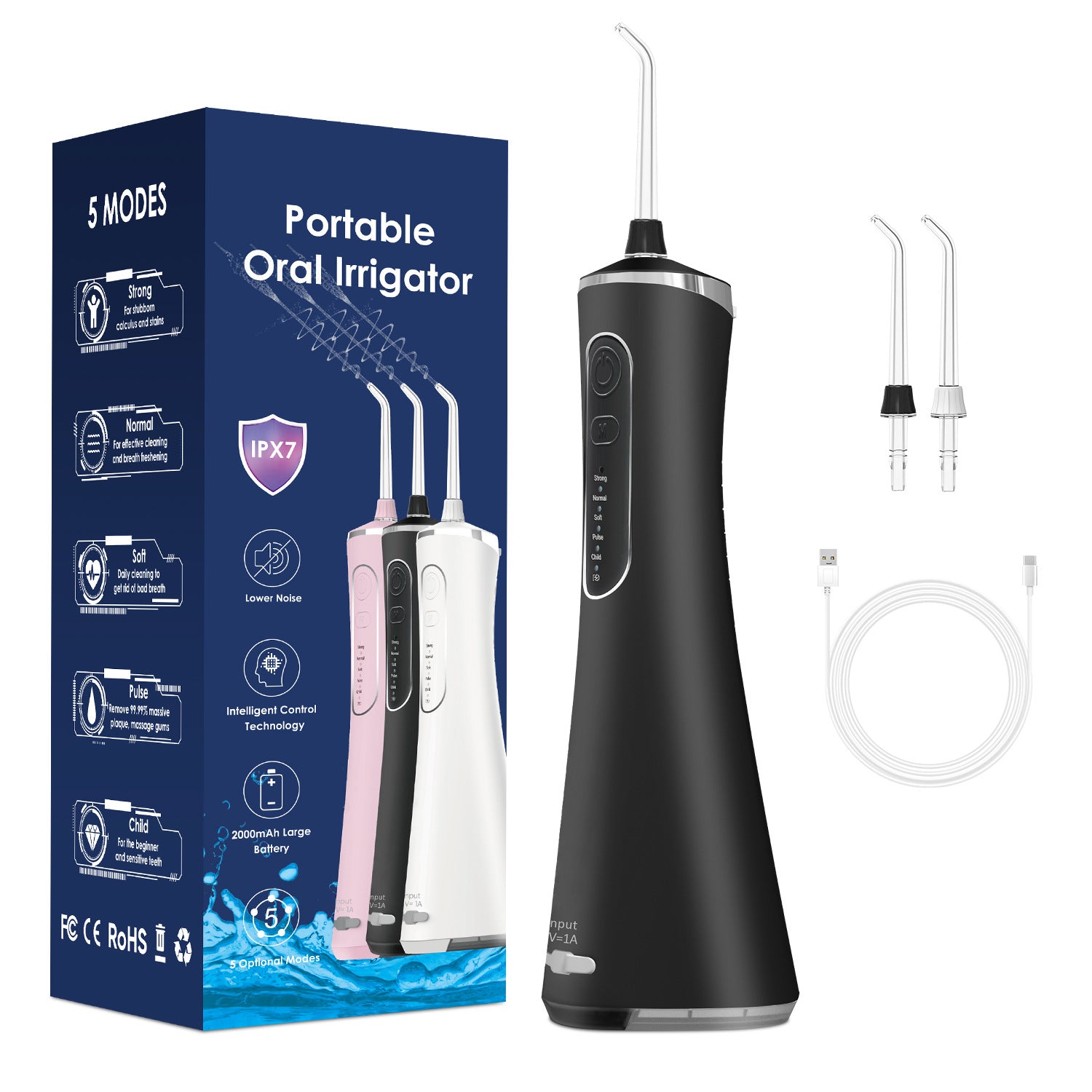 Cross-border OEM portable cleaning teeth irrigator electric teeth irrigator water flosser home ODM