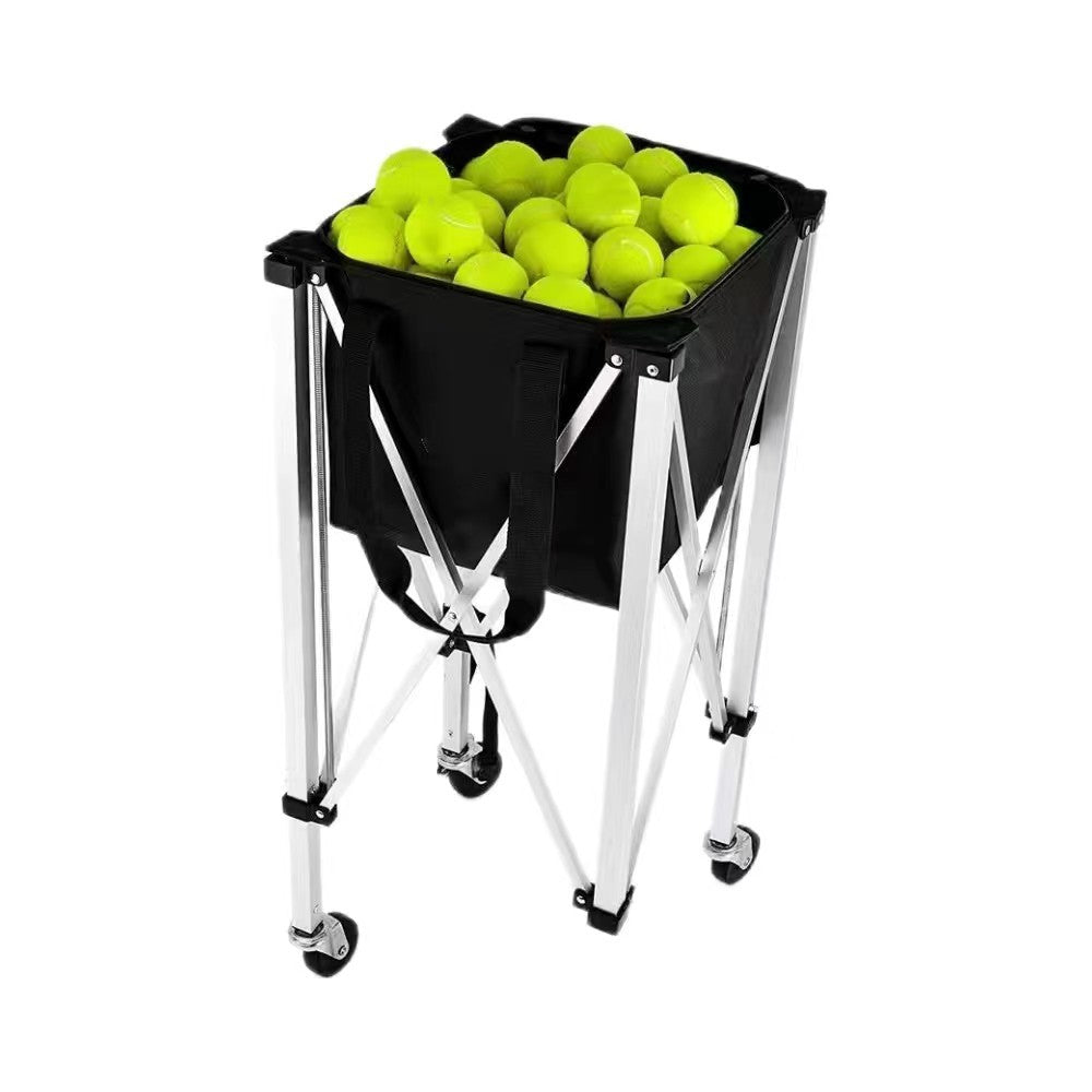 Folding tennis racket aluminum alloy tennis cart portable mobile coach car ball picking basket tennis packaging ball basket