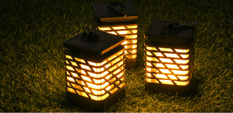 Cross-border outdoor solar garden light decorative atmosphere light solar light portable lamp hanging lamp dual-purpose garden light