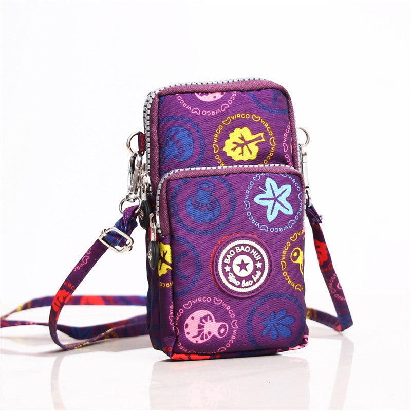 Wholesale mobile phone bag coin purse mini bag crossbody bag fabric mobile phone bag neck strap wrist bag arm mobile phone bag