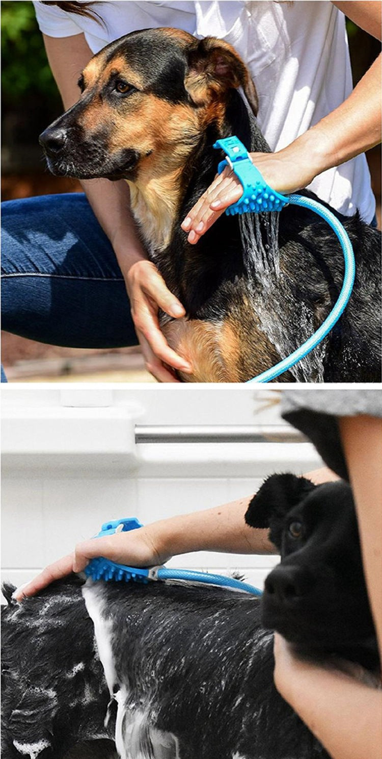 Dog bathing artifact pet bathing nozzle pet bathing brush cat and dog supplies silicone massage shower