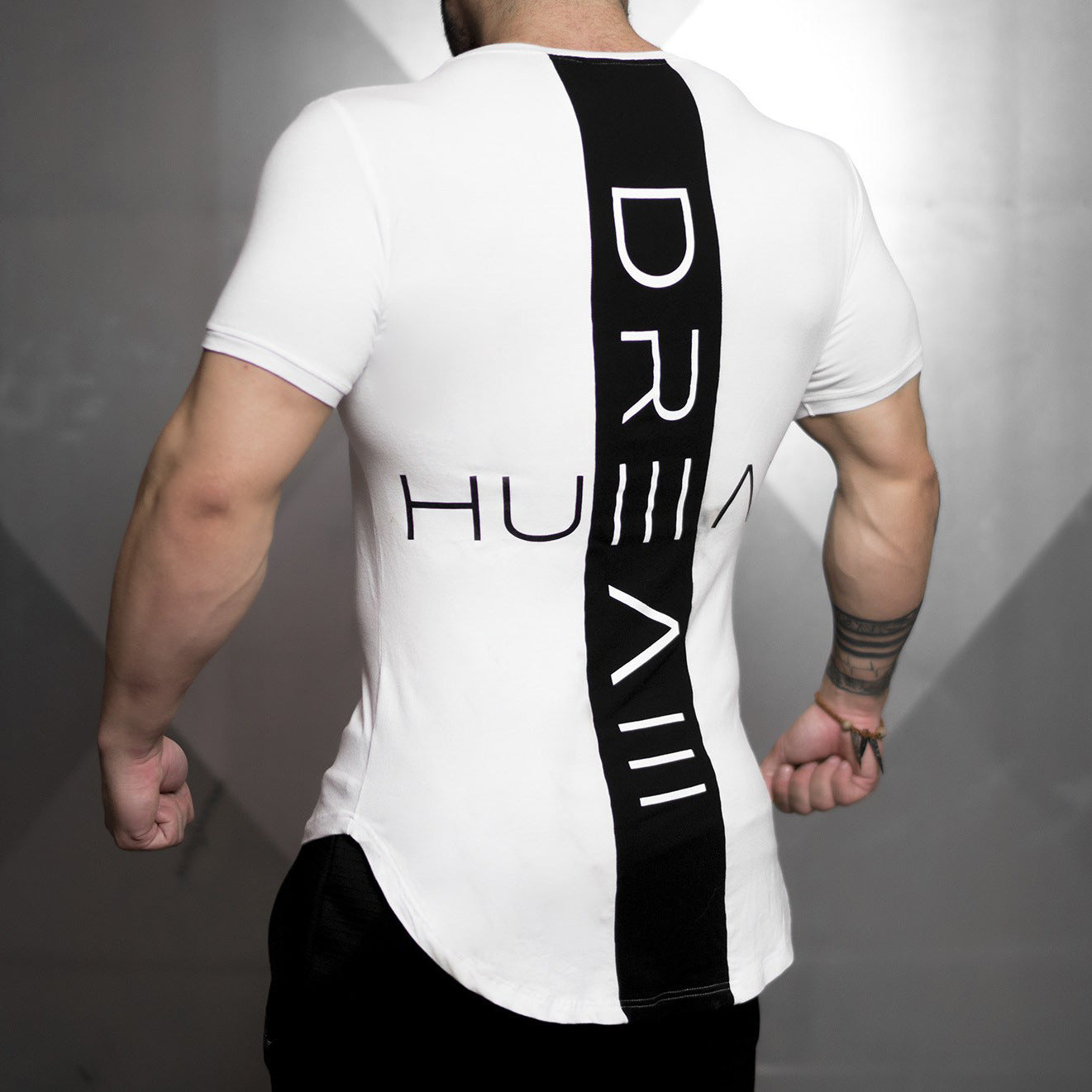 Muscle Brothers Fitness T-shirt Quick Dry Color Matching Sports Leisure Foreign Trade Cross-border Moisture Wicking Running Basketball High Elasticity