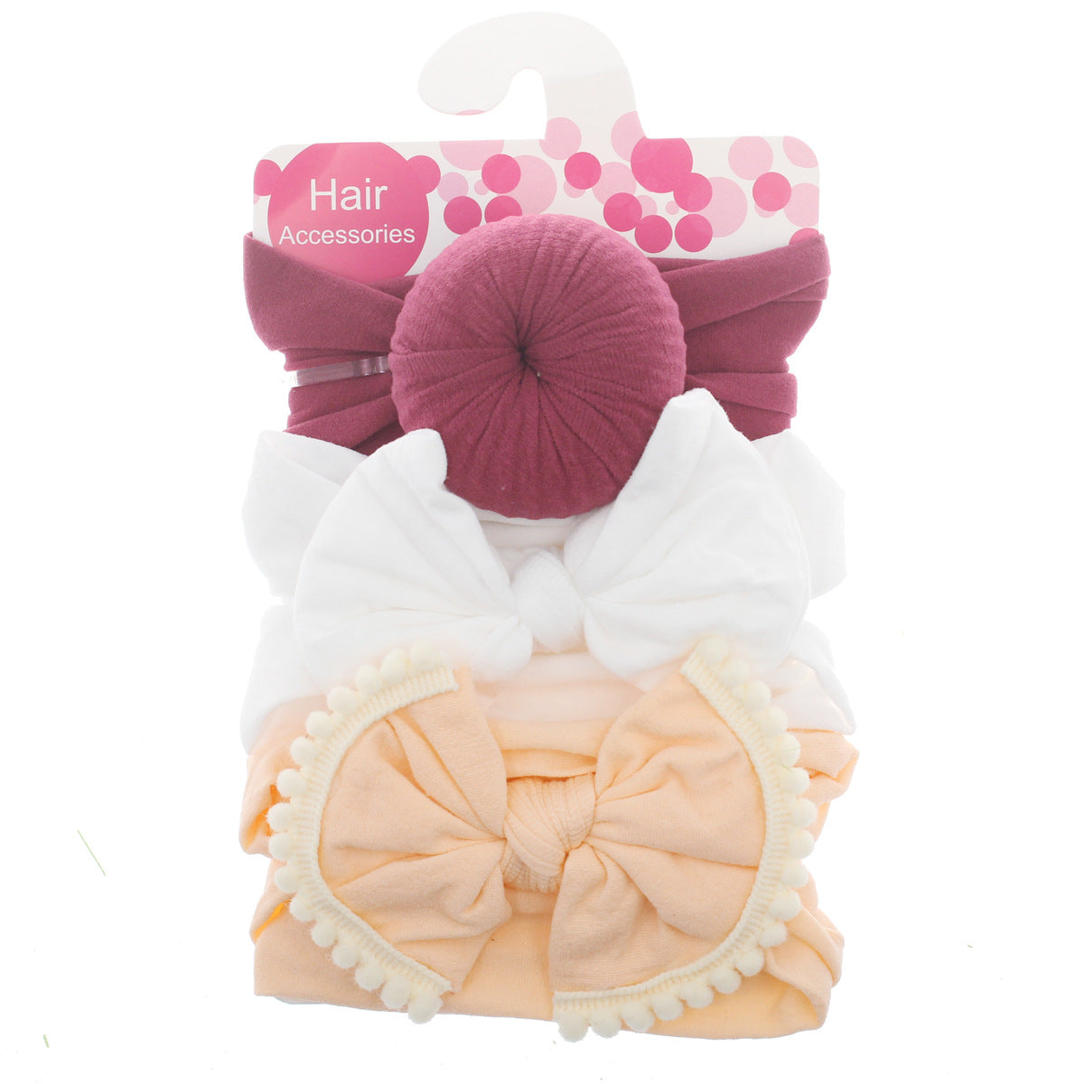 Foreign trade hot selling children's hair band baby ball bow soft elastic nylon headband head ornament baby hair accessories