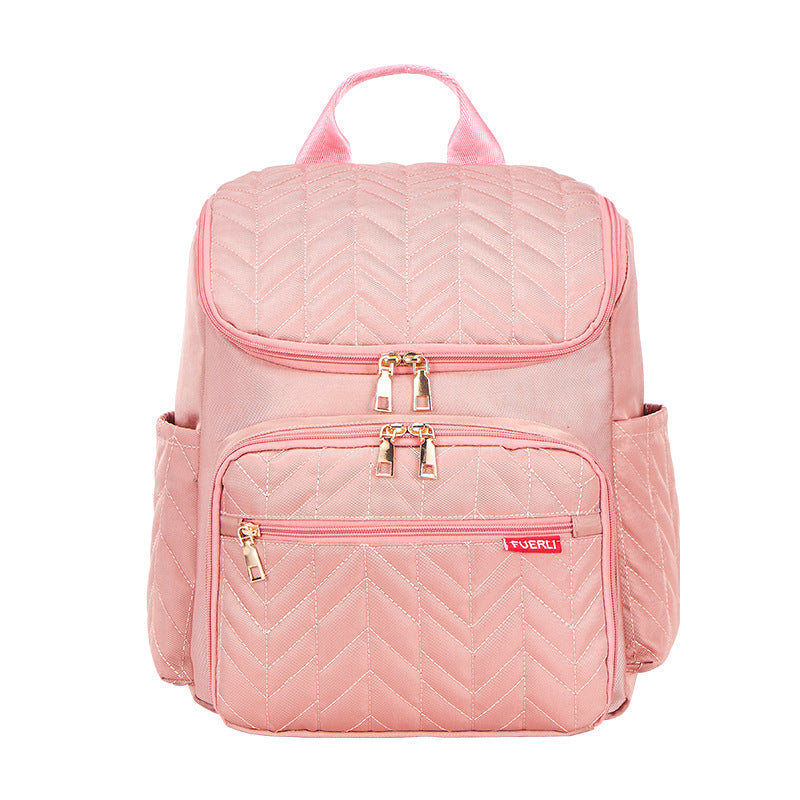 New color European and American large capacity embroidery mother and baby bag portable diaper bag baby bottle insulation mommy bag