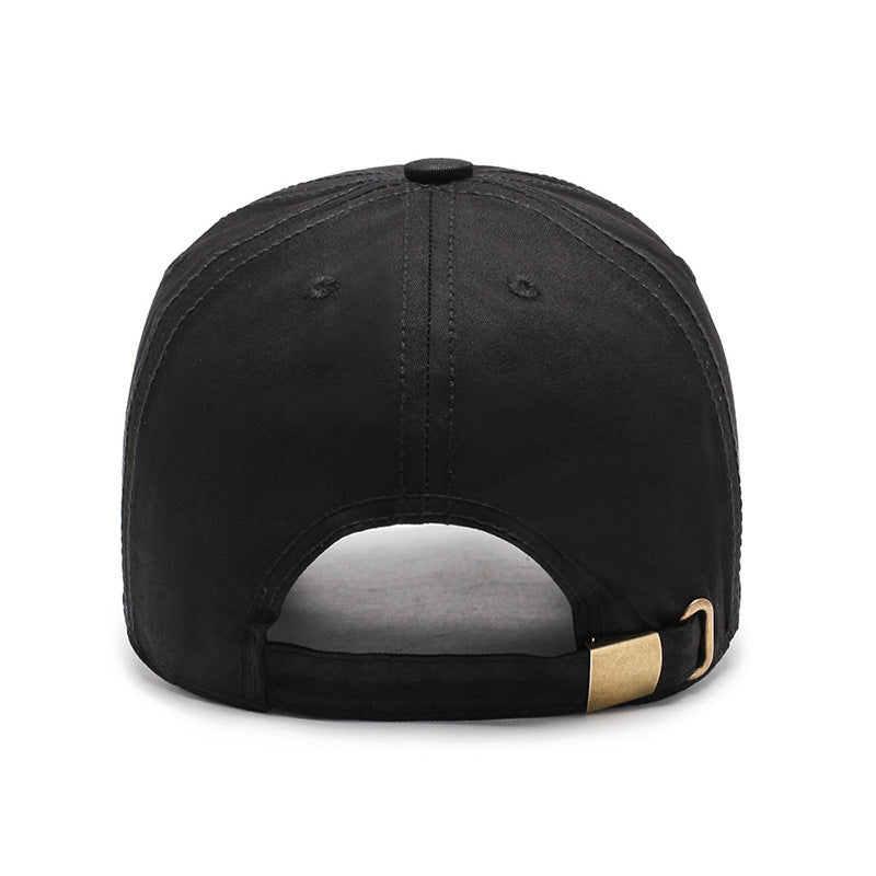 Men's baseball cap European and American fashion spring and autumn sun hat simple black summer casual peaked cap men's sports cap