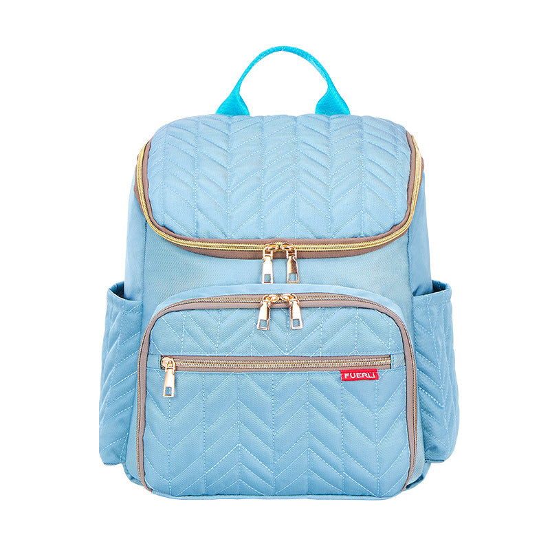 New color European and American large capacity embroidery mother and baby bag portable diaper bag baby bottle insulation mommy bag
