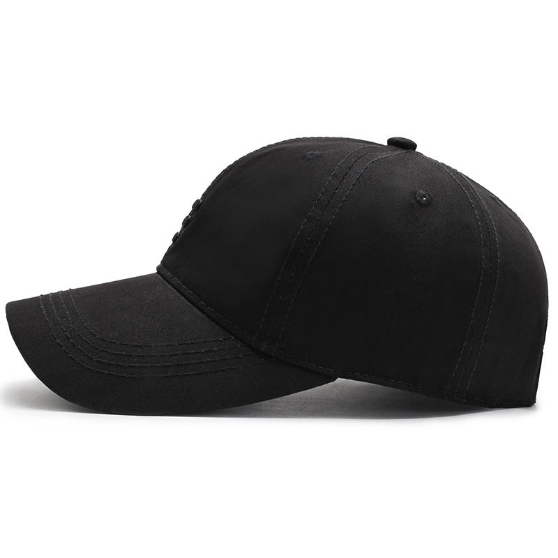 Men's baseball cap European and American fashion spring and autumn sun hat simple black summer casual peaked cap men's sports cap