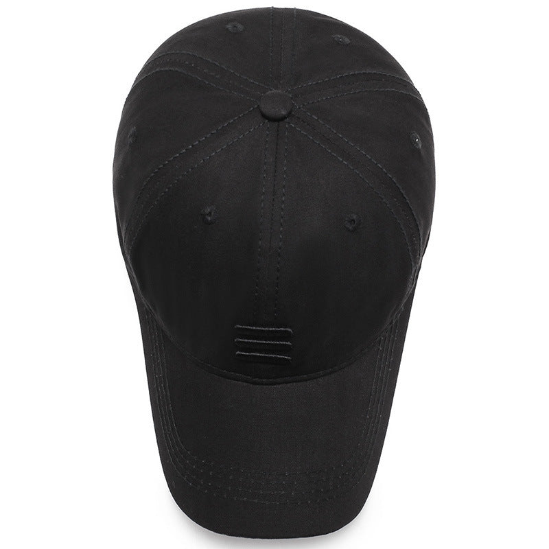 Men's baseball cap European and American fashion spring and autumn sun hat simple black summer casual peaked cap men's sports cap