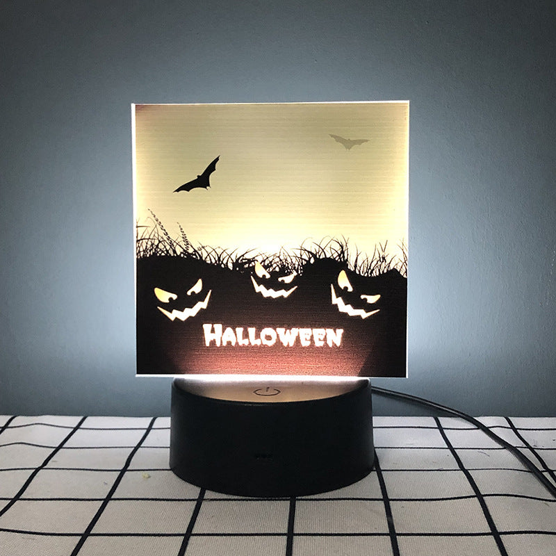 Halloween creative products pumpkin bat pattern night light scene decoration props night decoration