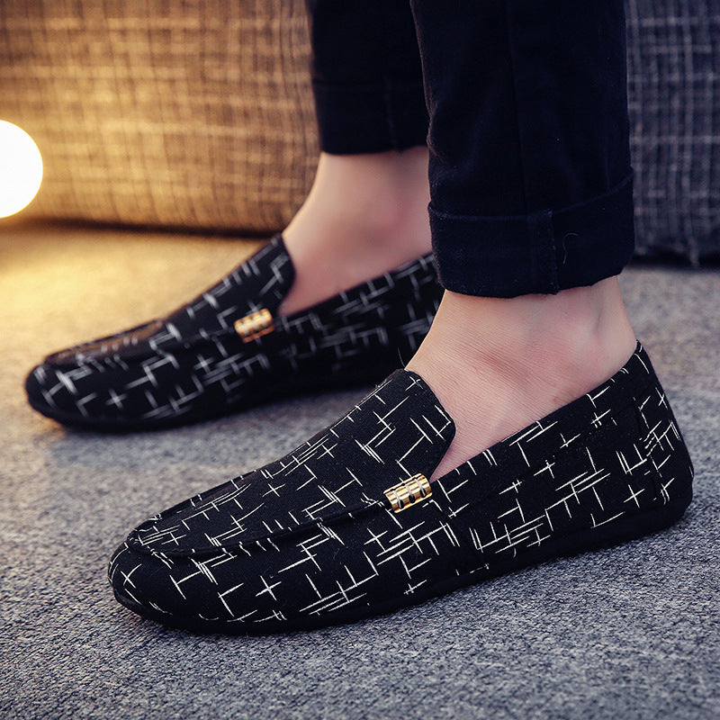 Men's Korean-style trendy and stylish slip-on shoes, British-style casual shoes for men