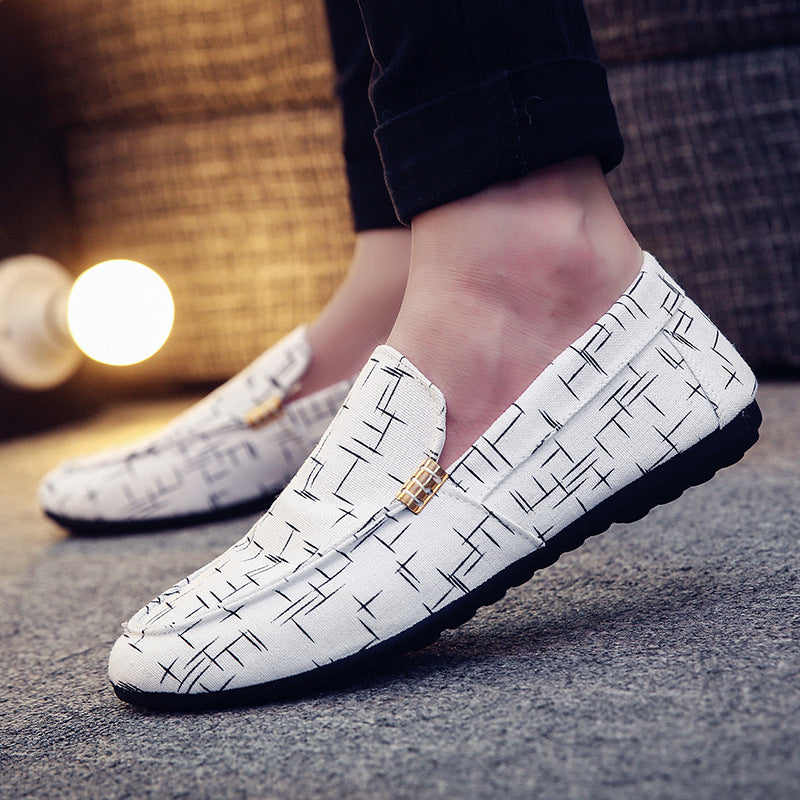 Men's Korean-style trendy and stylish slip-on shoes, British-style casual shoes for men