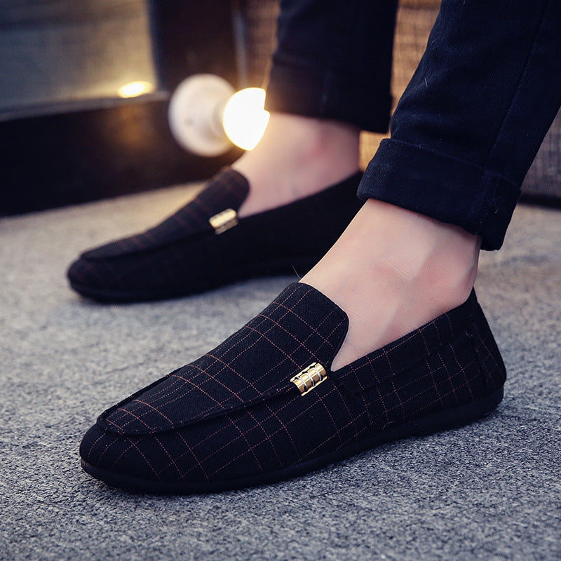Men's Korean-style trendy and stylish slip-on shoes, British-style casual shoes for men