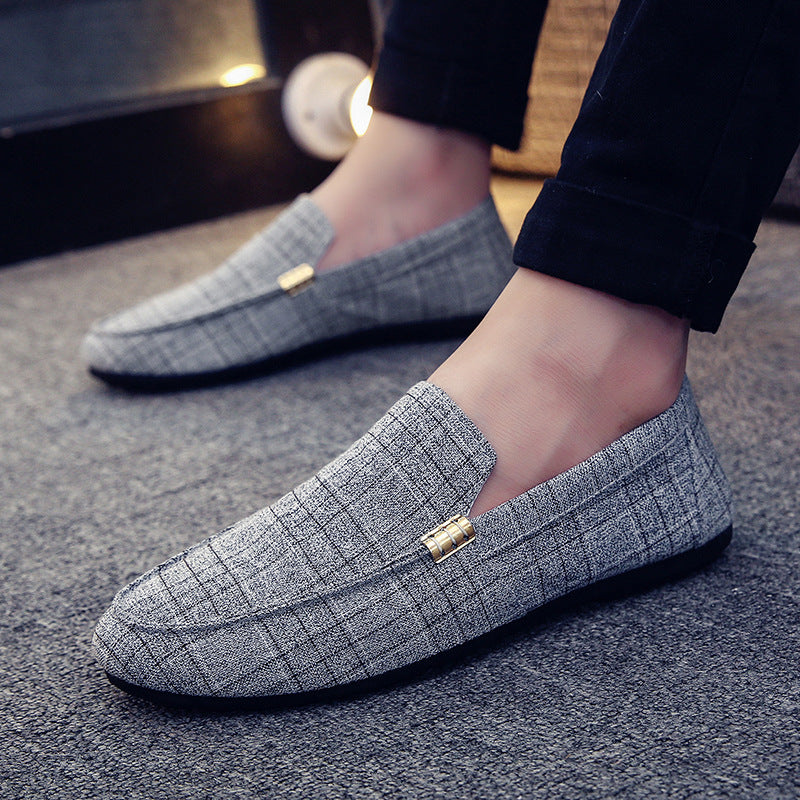 Men's Korean-style trendy and stylish slip-on shoes, British-style casual shoes for men