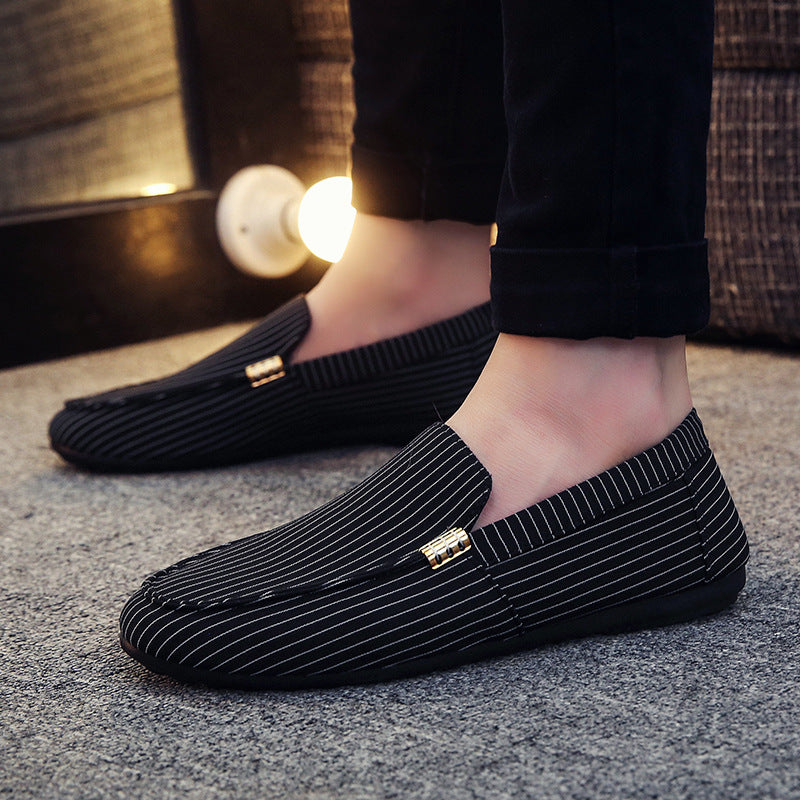 Men's Korean-style trendy and stylish slip-on shoes, British-style casual shoes for men