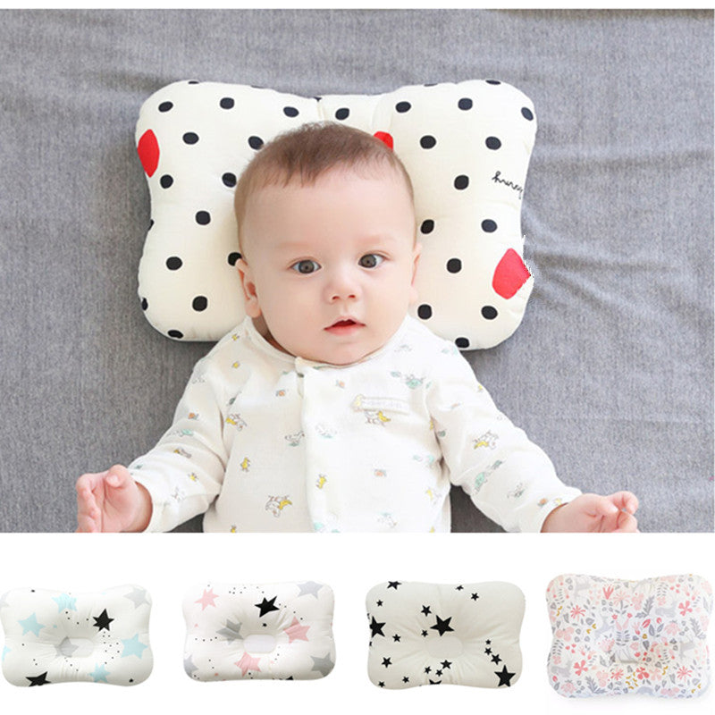 Touch bean function baby pillow pure cotton shaping pillow 20-year-old newborn anti-bias head correction baby pillow A13
