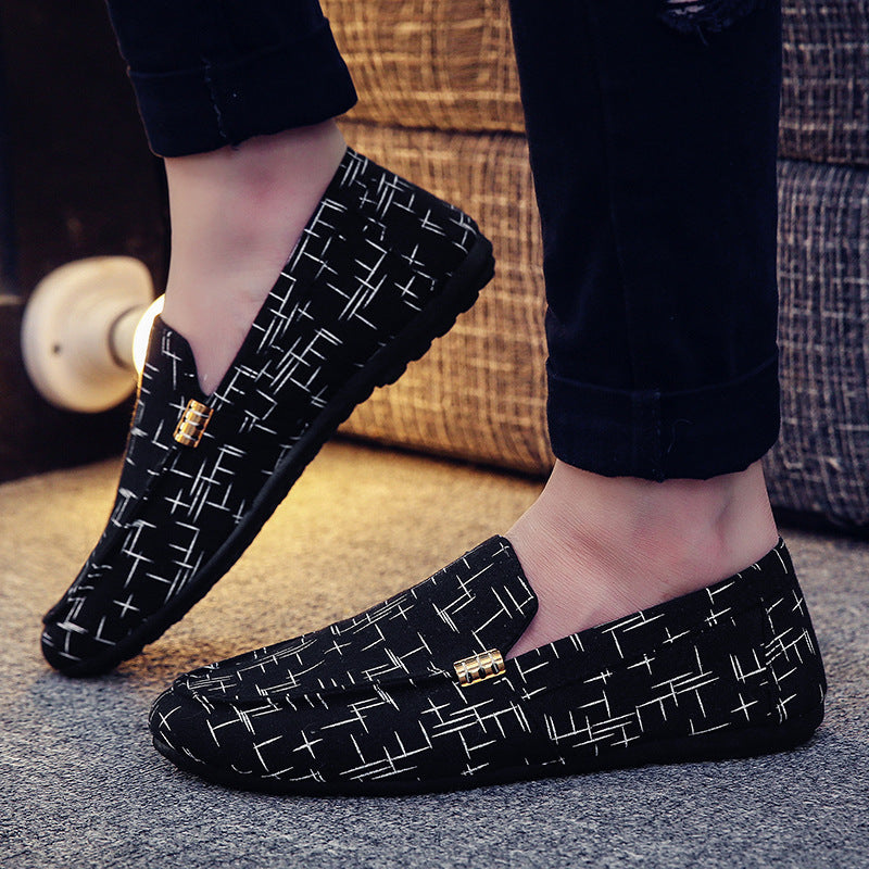 Men's Korean-style trendy and stylish slip-on shoes, British-style casual shoes for men