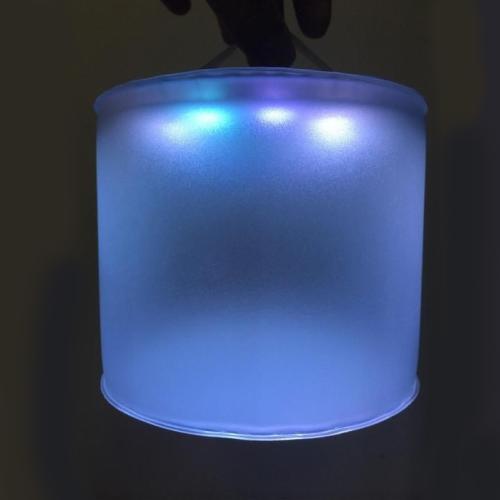 Cross-border convenient stretch outdoor waterproof solar camping LED folding mountaineering inflatable garden light