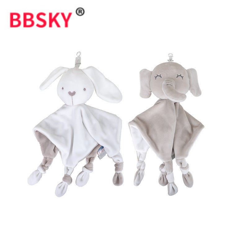 BBSKY baby soothing towel doll elephant doll soothing towel plush handkerchief toy wholesale portable toys