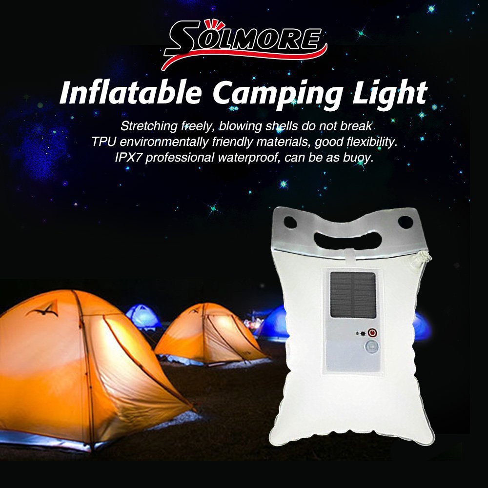 Cross-border outdoor camping solar inflatable lamp LED tent lamp emergency rescue lighting can be inflated and portable