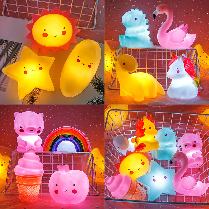 Creative Explosive Cartoon Night Lights Wholesale Street Stall Sources Night Market Hot Selling Luminous Toys Scanning Code Gifts Children's Gifts
