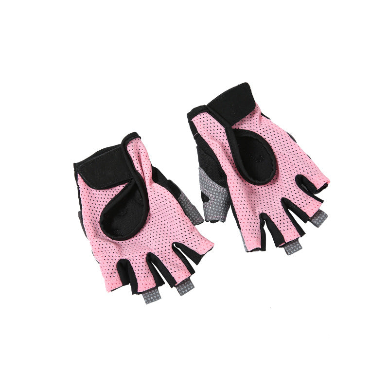 Manufacturers wholesale summer thin breathable non-slip handle wrist sports dumbbell half-finger gloves weightlifting fitness