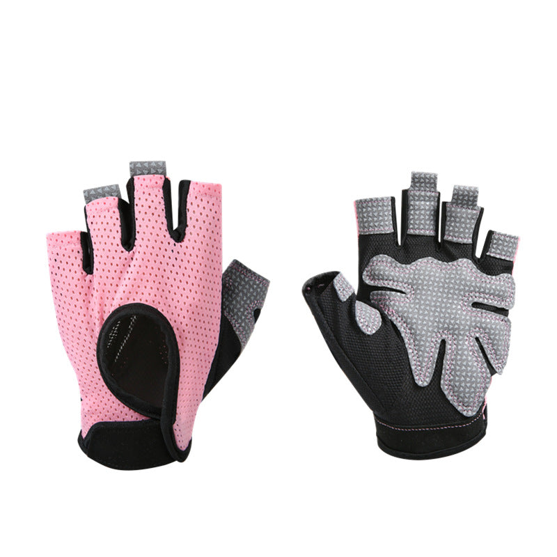 Manufacturers wholesale summer thin breathable non-slip handle wrist sports dumbbell half-finger gloves weightlifting fitness