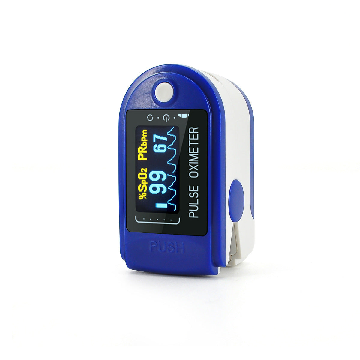 LK87 Spot Finger Clip Heart Rate Meter Fingertip Blood Oxygen Saturation Monitor Pulse Black Gem Oximeter