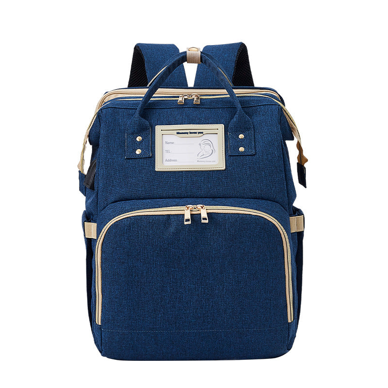 New bed bag two in one mother and baby bag USB portable multifunctional mom bag baby bed mommy bag backpack