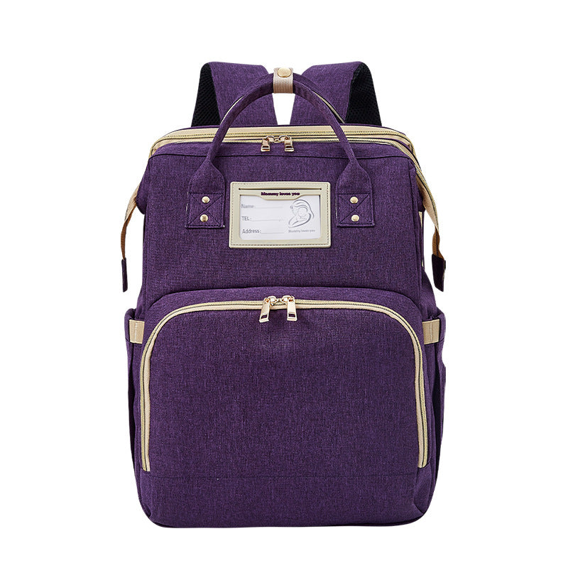 New bed bag two in one mother and baby bag USB portable multifunctional mom bag baby bed mommy bag backpack