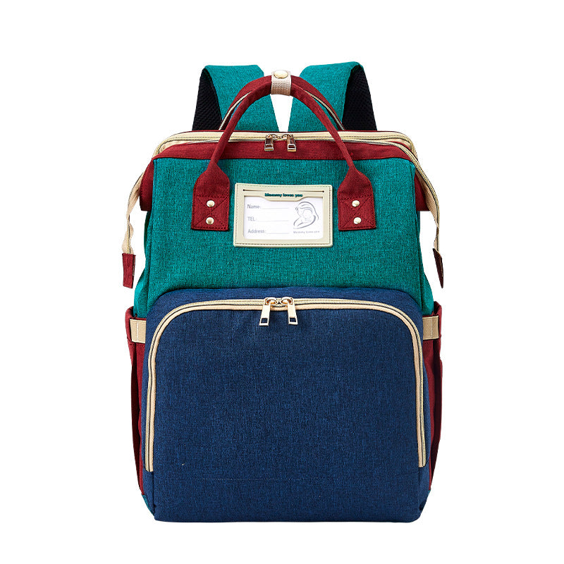 New bed bag two in one mother and baby bag USB portable multifunctional mom bag baby bed mommy bag backpack