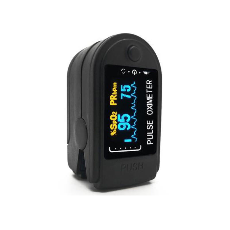 LK87 Spot Finger Clip Heart Rate Meter Fingertip Blood Oxygen Saturation Monitor Pulse Black Gem Oximeter