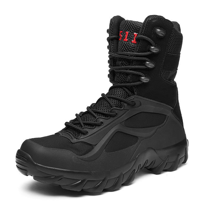 Cross-border Large Size High-top Military Boots for Men Hiking Shoes Engineer Tactical Combat Boots Desert Work Boots Manufacturer