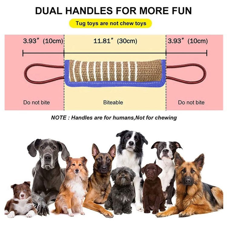Dog training with jute coarse linen chew stick to pick up molars dog chew stick German shepherd dog bite pillow Dog bite pillow