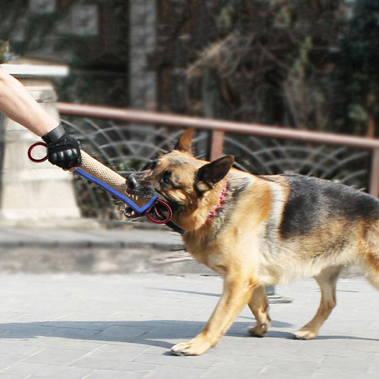 Dog training with jute coarse linen chew stick to pick up molars dog chew stick German shepherd dog bite pillow Dog bite pillow