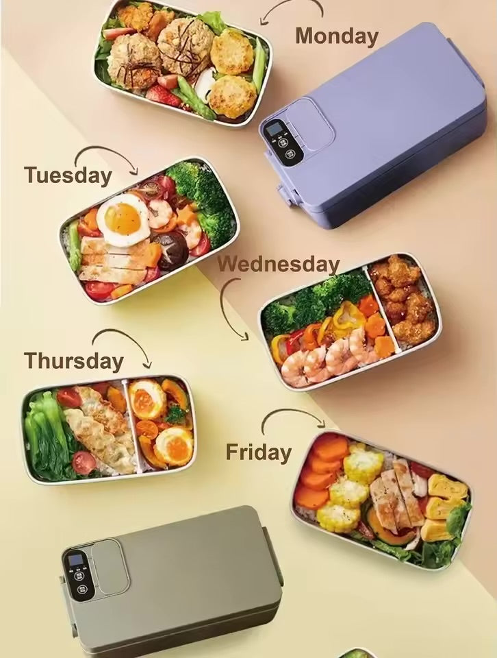 Insulated electric lunch box 304 stainless steel rechargeable lunch box portable office worker insulation rechargeable insulation box