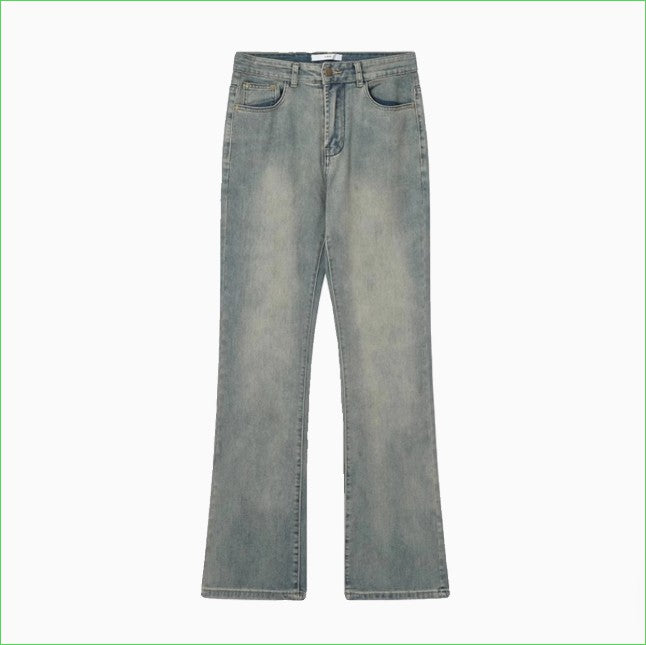 CTROOM American straight thin jeans men's thin section high street vibe Slim micro flare cleanfit tide