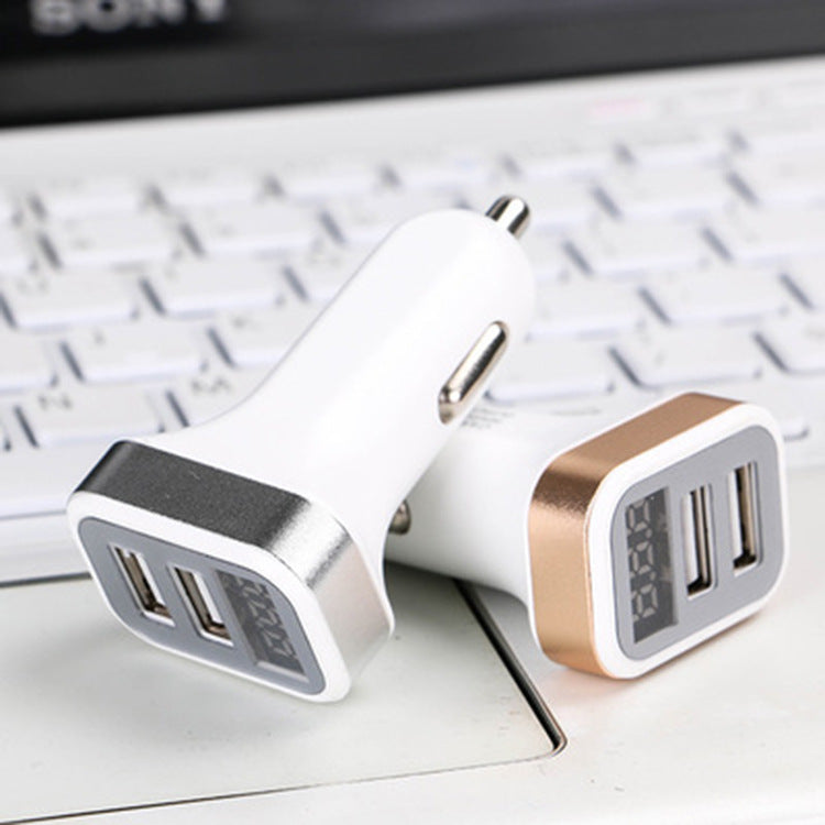 Car Charger 5V 2.1A Quick Charge Dual USB Port LED Display Cigarette Lighter Phone Adapter Car Voltage Diagnostic USB Gadgets