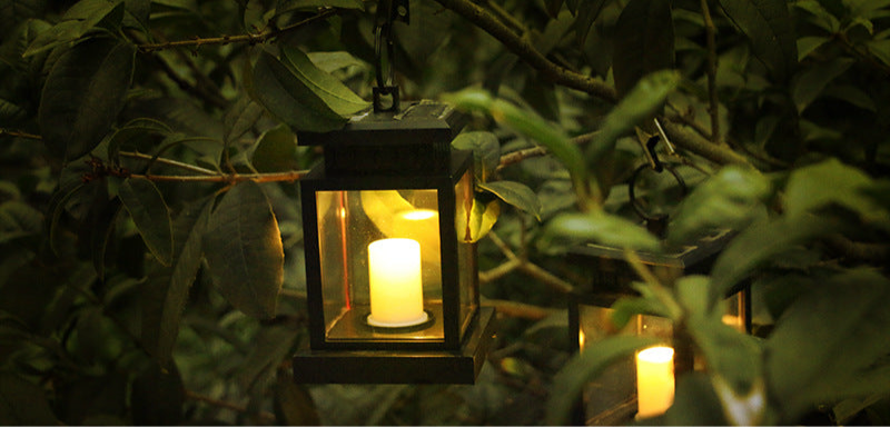 Cross-border outdoor solar garden light decorative atmosphere light solar light portable lamp hanging lamp dual-purpose garden light