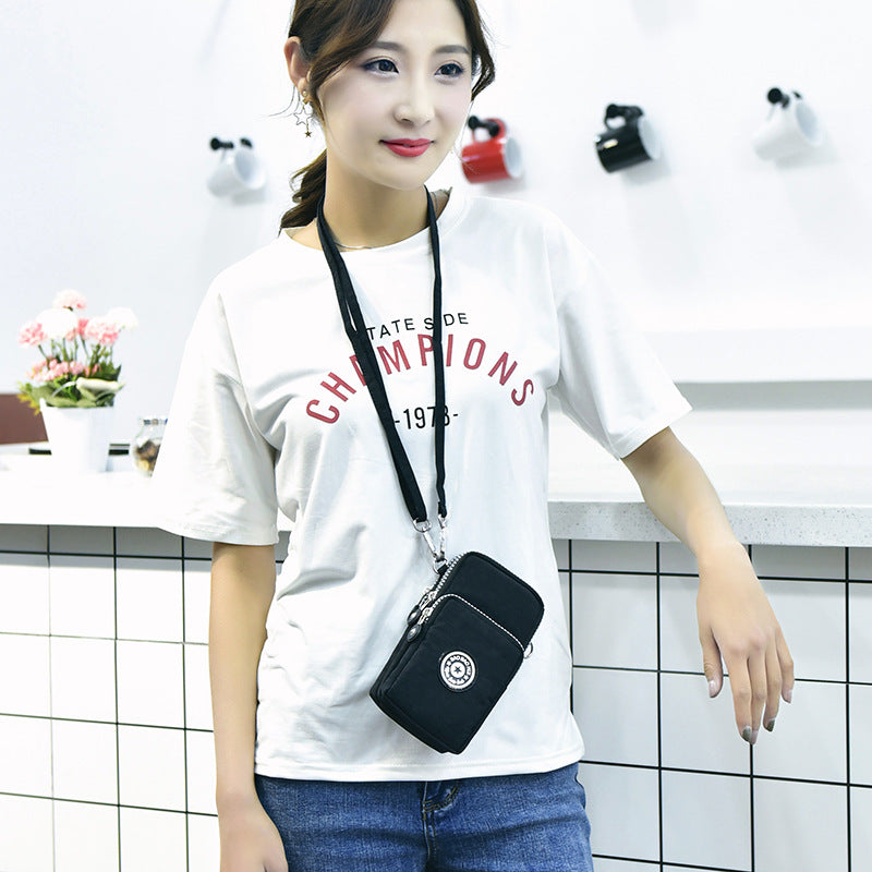 Wholesale mobile phone bag coin purse mini bag crossbody bag fabric mobile phone bag neck strap wrist bag arm mobile phone bag