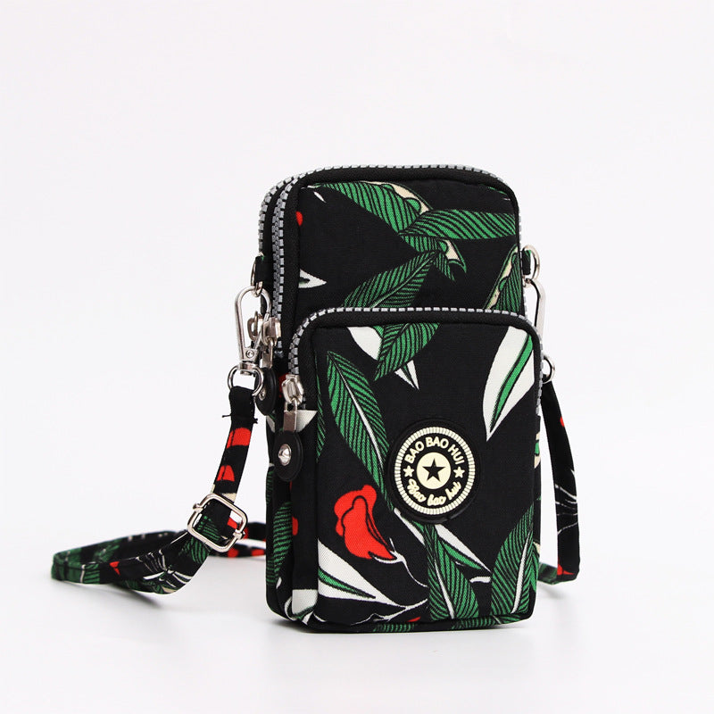 Wholesale mobile phone bag coin purse mini bag crossbody bag fabric mobile phone bag neck strap wrist bag arm mobile phone bag