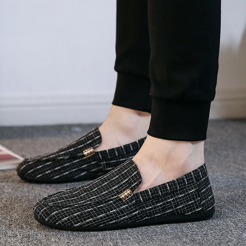 Men's Korean-style trendy and stylish slip-on shoes, British-style casual shoes for men