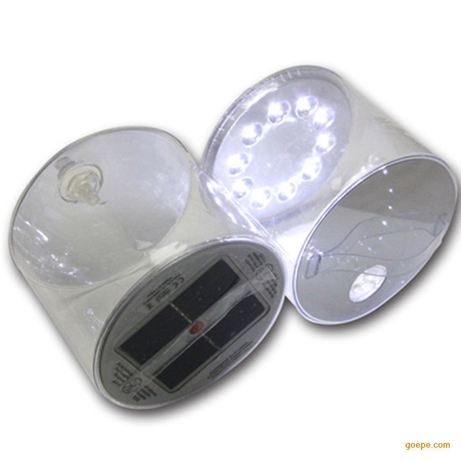 Cross-border convenient stretch outdoor waterproof solar camping LED folding mountaineering inflatable garden light
