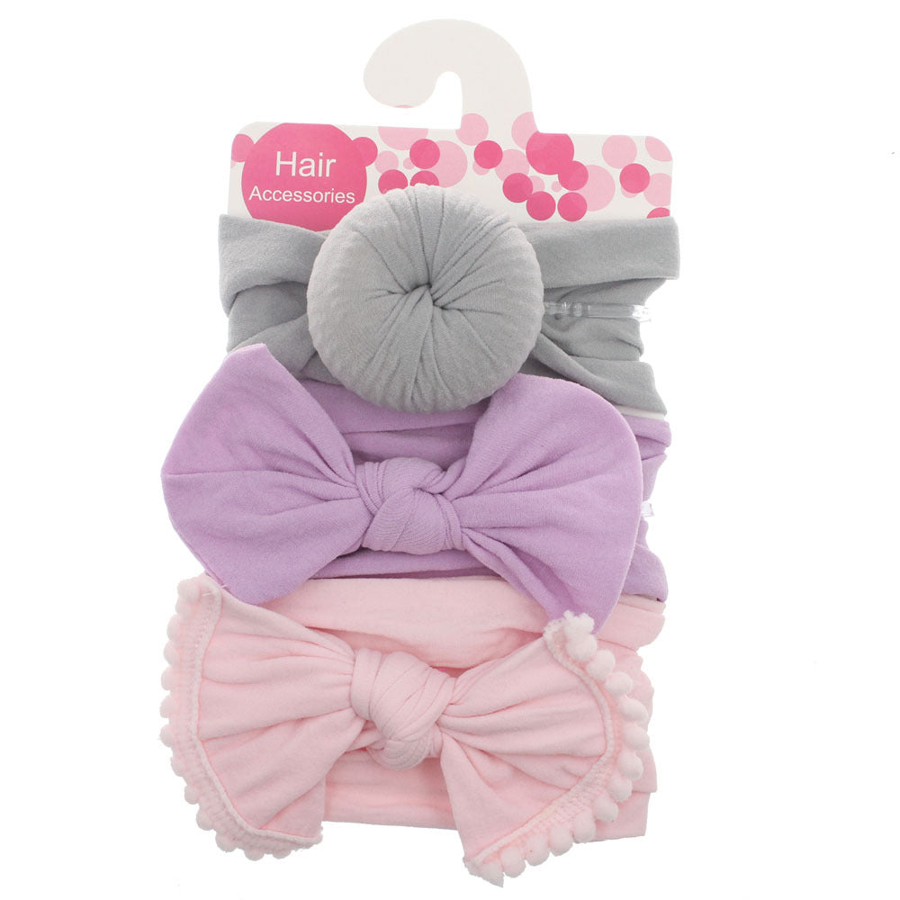 Foreign trade hot selling children's hair band baby ball bow soft elastic nylon headband head ornament baby hair accessories