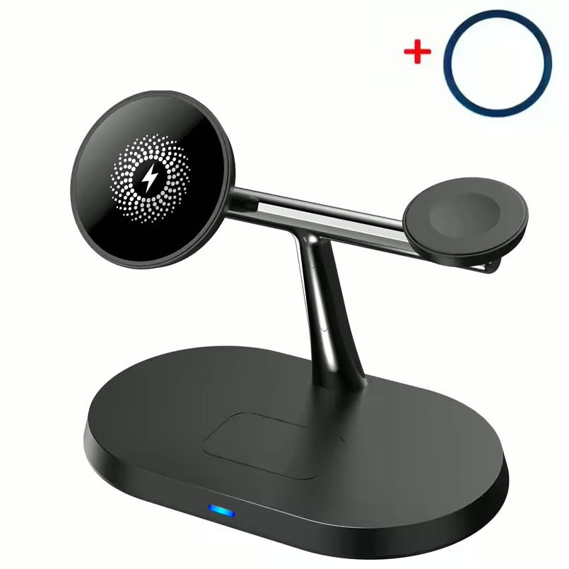 Three-in-one wireless charger suitable for Apple mobile phones, Huawei mobile phones, magnetic charging, earphones, watches and wireless chargers