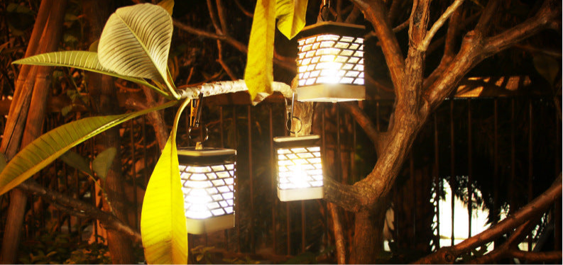 Cross-border outdoor solar garden light decorative atmosphere light solar light portable lamp hanging lamp dual-purpose garden light