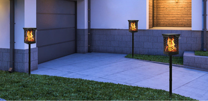 Cross-border outdoor solar garden light decorative atmosphere light solar light portable lamp hanging lamp dual-purpose garden light