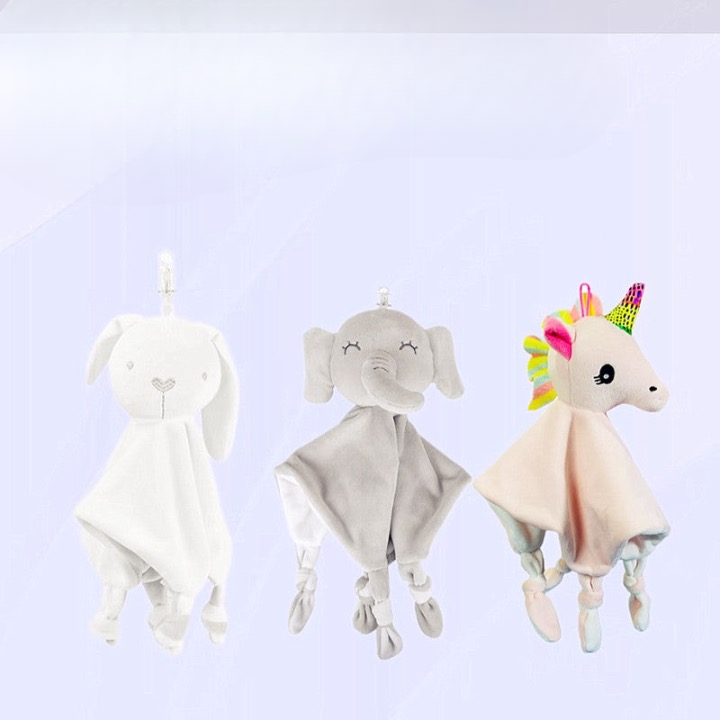 BBSKY baby soothing towel doll elephant doll soothing towel plush handkerchief toy wholesale portable toys
